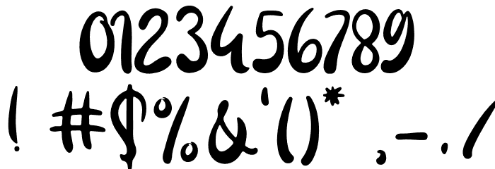 BlueCarouselDEMO Font OTHER CHARS