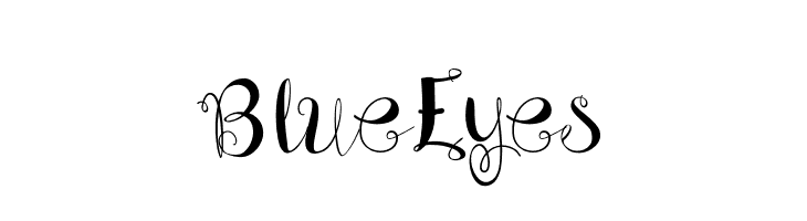 BlueEyes  Frei Schriftart Herunterladen