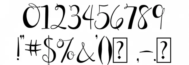 BlueEyes Font OTHER CHARS