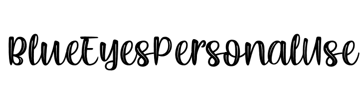 BlueEyesPersonalUse  Frei Schriftart Herunterladen