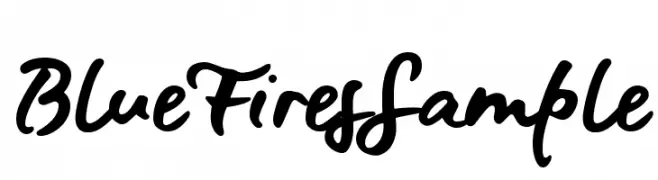 BlueFiresSample  Descarca Fonturi Gratis