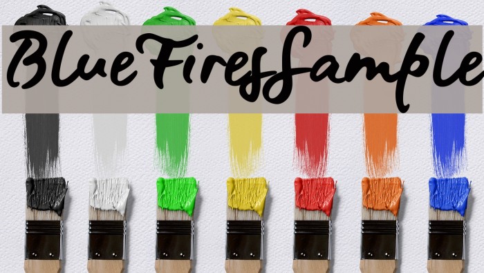 BlueFiresSample Font examples