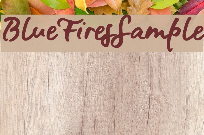 BlueFiresSample Font examples