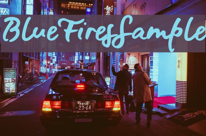 BlueFiresSample Font examples
