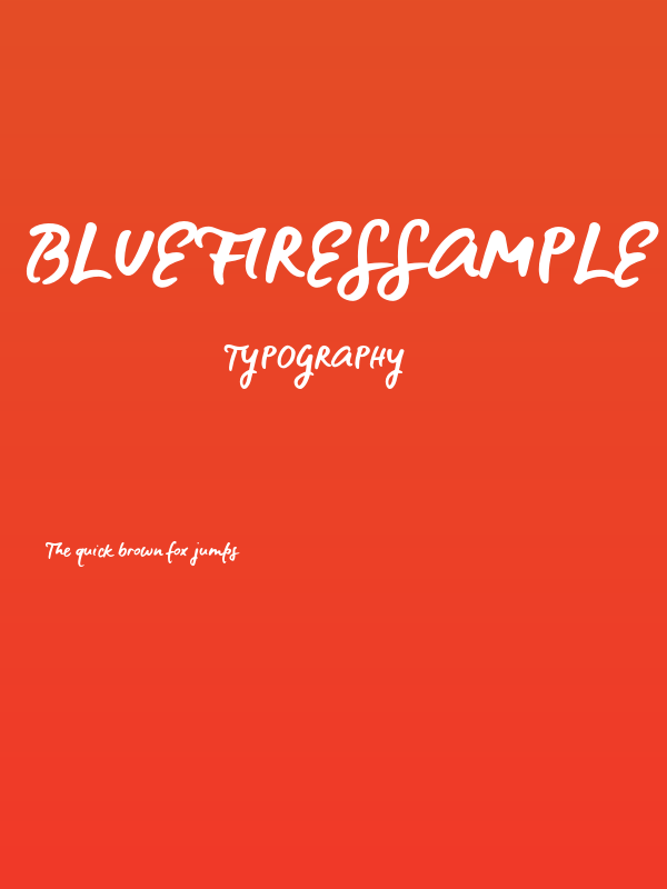 BlueFiresSample Poster