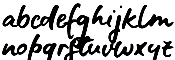 BlueFiresSample Font LOWERCASE