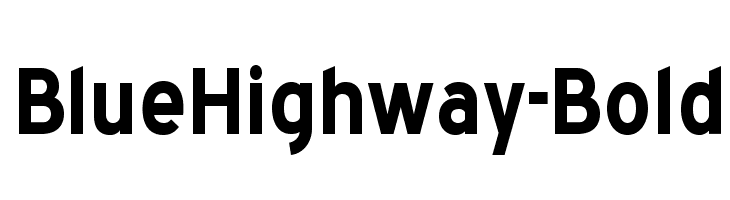 BlueHighway-Bold Font
