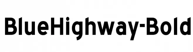 BlueHighway-Bold  Frei Schriftart Herunterladen
