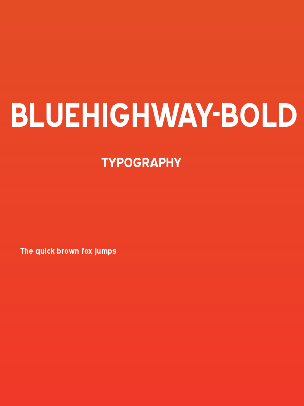 BlueHighway-Bold Poster
