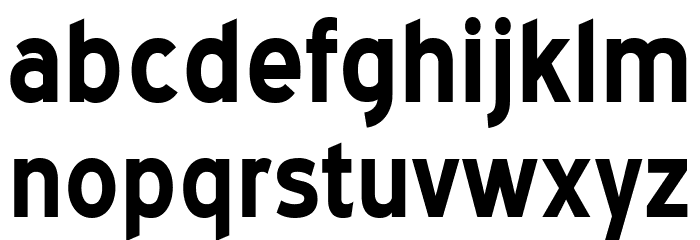 BlueHighway-Bold Font LOWERCASE