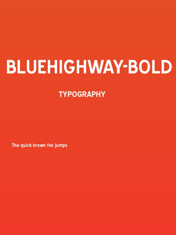 BlueHighway-Bold Poster