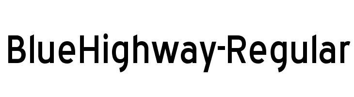 BlueHighway-Regular Font