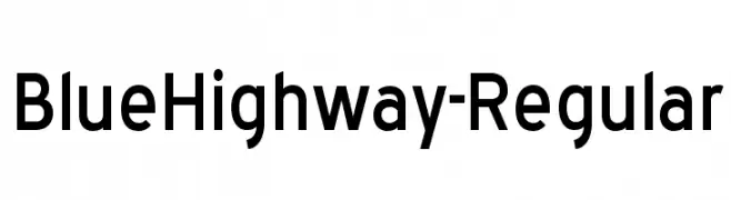 BlueHighway-Regular  Descarca Fonturi Gratis