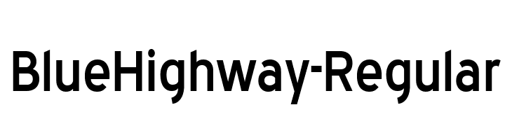 BlueHighway-Regular  les polices de caractères gratuit tlcharger