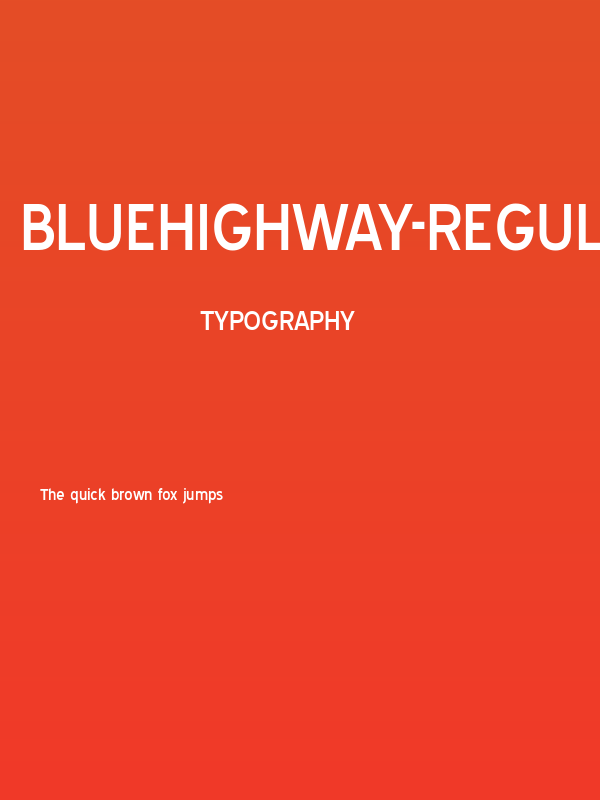 BlueHighway-Regular Poster