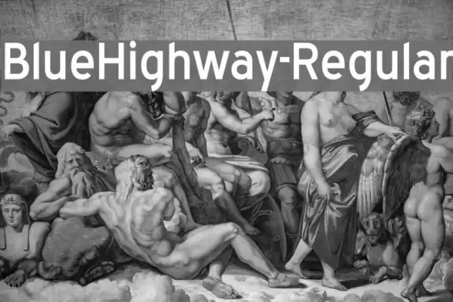 BlueHighway-Regular Font examples