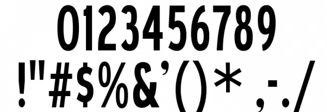 BlueHighwayCondensed-Regular Font OTHER CHARS