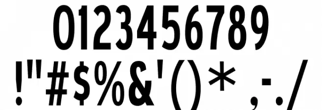 BlueHighwayCondensed-Regular Font OTHER CHARS