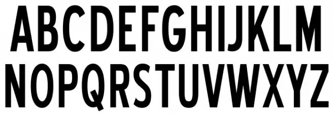 BlueHighwayCondensed-Regular フォント 大文字