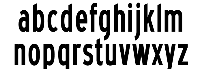 BlueHighwayCondensed-Regular Font LOWERCASE