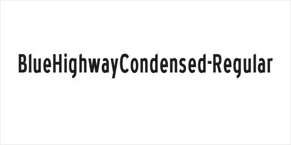 BlueHighwayCondensed-Regular Logo