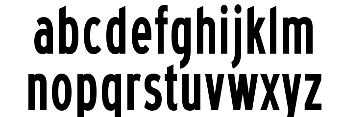 BlueHighwayCondensed-Regular Font LOWERCASE