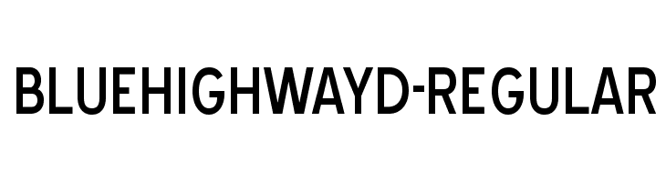 BlueHighwayD-Regular Font