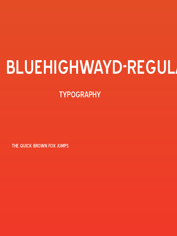 BlueHighwayD-Regular Poster