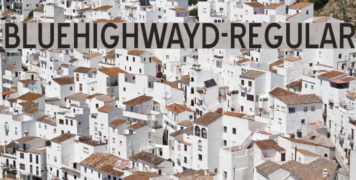 BlueHighwayD-Regular Font examples