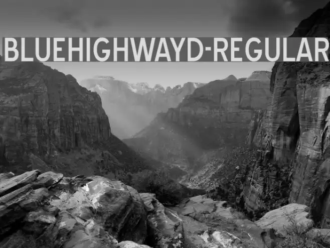 BlueHighwayD-Regular Font examples