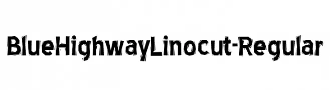 BlueHighwayLinocut-Regular  Fuentes Gratis Descargar