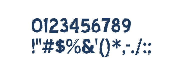 BlueHighwayLinocut-Regular Other Characters