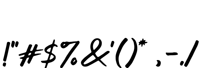 BlueJones-DEMO Font OTHER CHARS
