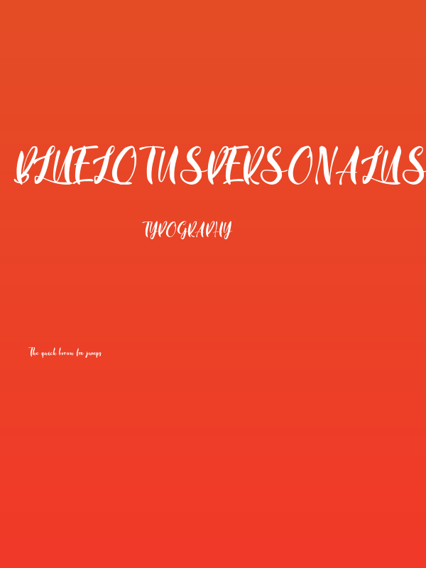 BlueLotusPersonalUse Poster