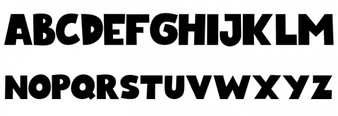 BlueNight-Regular Caratteri MAIUSCOLE