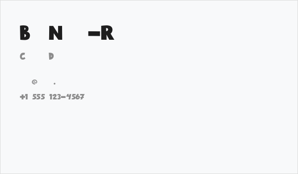 BlueNight-Regular Business Card