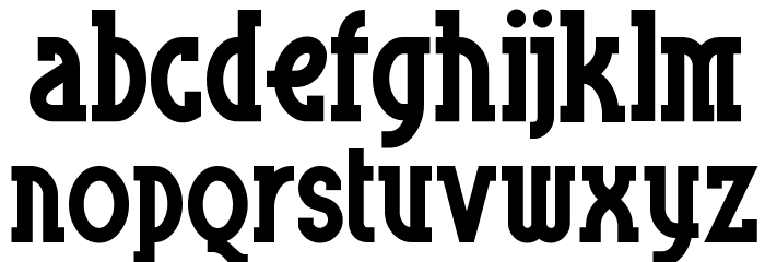 BluePlateSpecialNF Font LOWERCASE