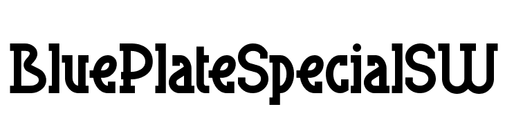 BluePlateSpecialSW Font