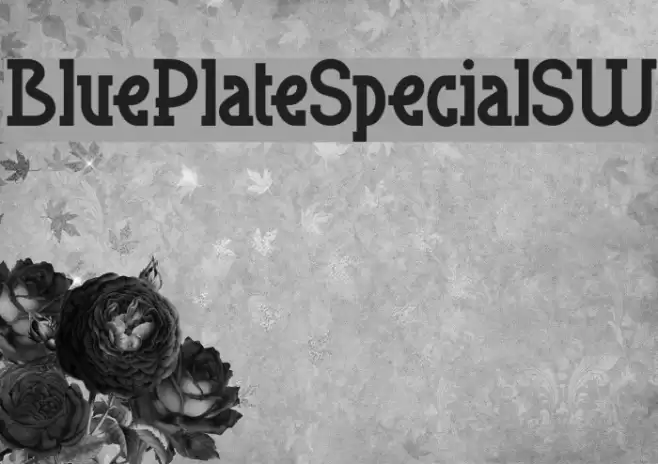 BluePlateSpecialSW Font examples