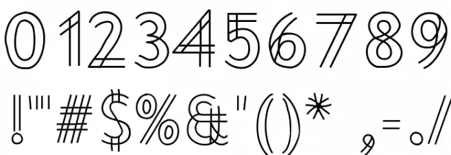 BluePrinted Font OTHER CHARS