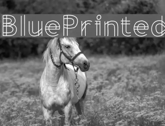 BluePrinted Font examples