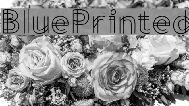 BluePrinted Font examples