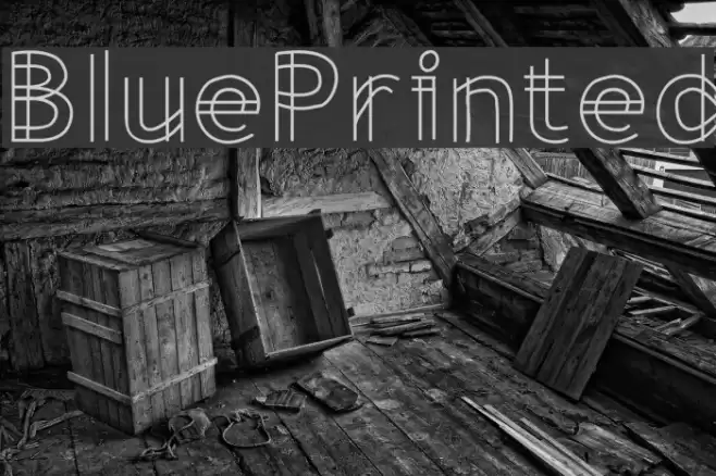 BluePrinted Font examples