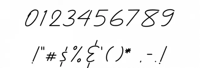 BlueQueen Font OTHER CHARS