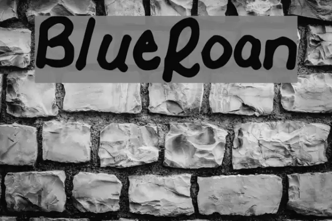 BlueRoan Font examples