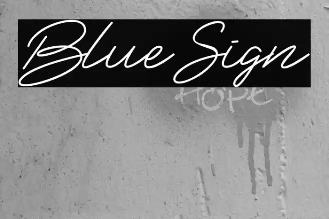 BlueSign Font examples