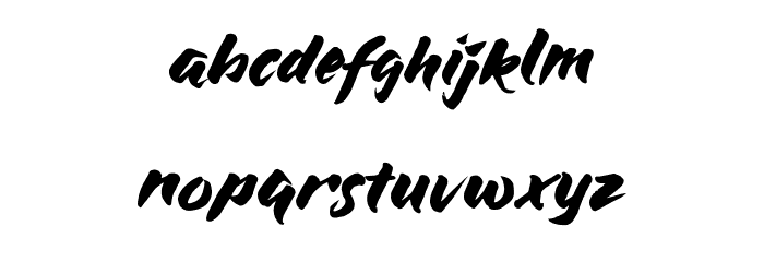 BlueSilky Font LOWERCASE
