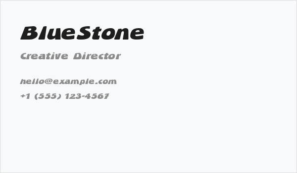 BlueStone Business Card