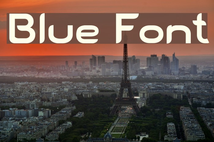 Blue Font examples