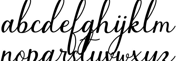 Bluebell Font LOWERCASE